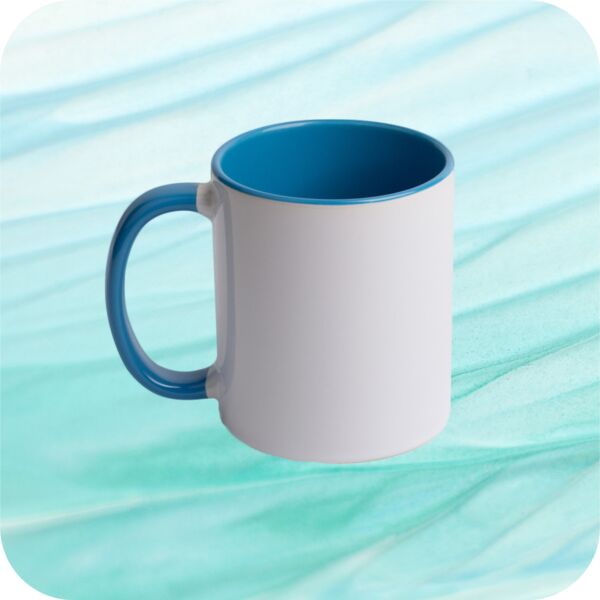 Two Tone Mug 11oz - Lt Blue Thumbnail