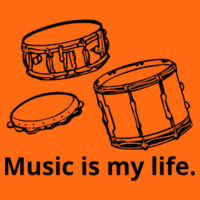 Music is my life Hood sweatshirt Design