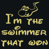I'm the swimmer that won - HD Cotton Short Sleeve T-Shirt Design