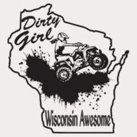 Dirty Girl ATV Hood - Wisconsin Awesome - NuBlend Hooded Sweatshirt Design
