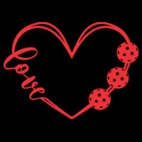 Love Pickleball Heart - Fitted T's Design