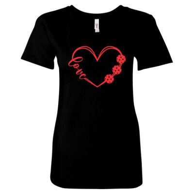 Love Pickleball Heart - Fitted T's Thumbnail