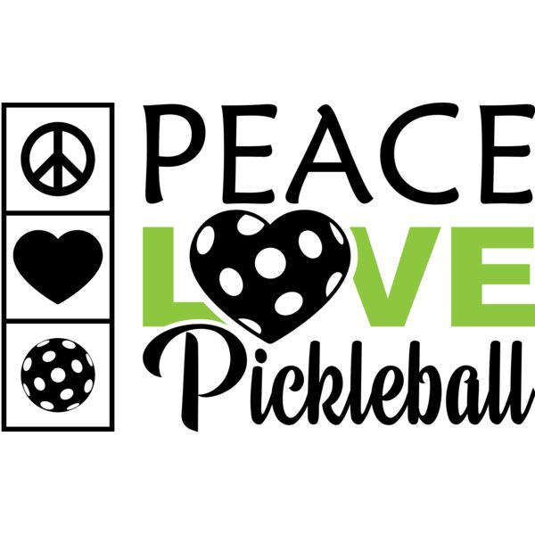 Peace Love Pickleball SVG 2 Thumbnail