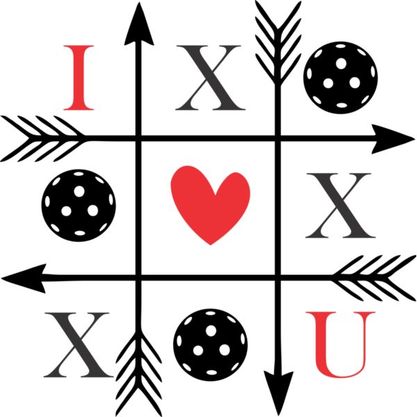 I Love You XOXO Pickleball Thumbnail